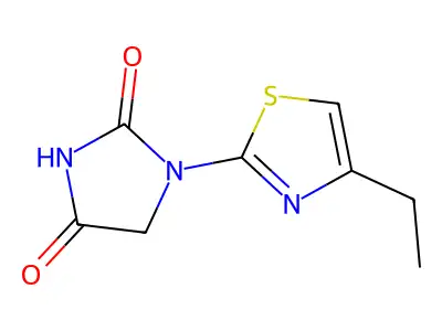 Hydantoin, 1-(4-ethyl-2-thiazolyl)- structure