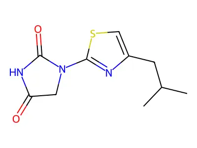 Hydantoin, 1-(4-(isobutyl)-2-thiazolyl)- structure