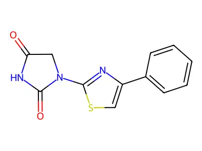Hydantoin, 1-(4-phenyl-2-thiazolyl)- structure