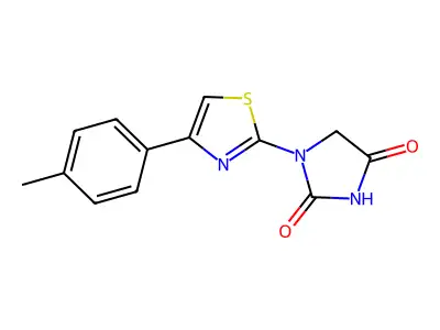 Hydantoin, 1-(4-(p-tolyl)-2-thiazolyl)- structure