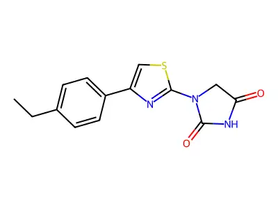 Hydantoin, 1-(4-(p-ethylphenyl)-2-thiazolyl)- structure