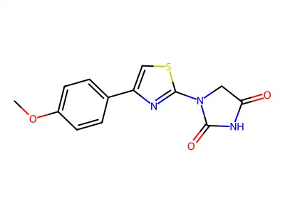 Hydantoin, 1-(4-(p-methoxyphenyl)-2-thiazolyl)- structure