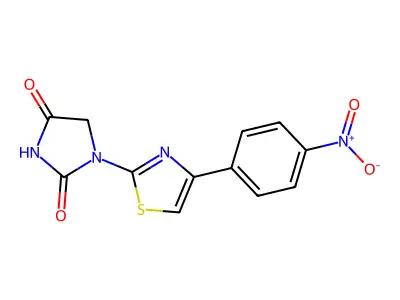 Hydantoin, 1-(4-(p-nitrophenyl)-2-thiazolyl)- structure