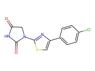 Hydantoin, 1-(4-(p-chlorophenyl)-2-thiazolyl)- structure