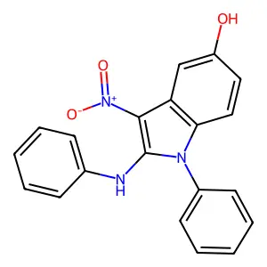 2-Anilino-3-nitro-1-phenyl-1H-indol-5-ol structure