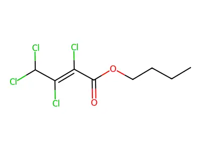 2,3,4,4-Tetrachloro-2-butenoic acid n-butyl ester structure