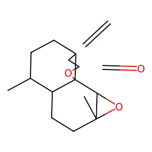 Decahydro-3,5a-dimethyl-9-methylene-8H-oxireno(7,8)naphtho(8a,1-b)furan-8-one structure