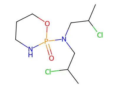 2H-1,3,2-Oxazaphosphorine, tetrahydro-2-(bis(2-chloropropyl)amino)-, 2-oxide structure