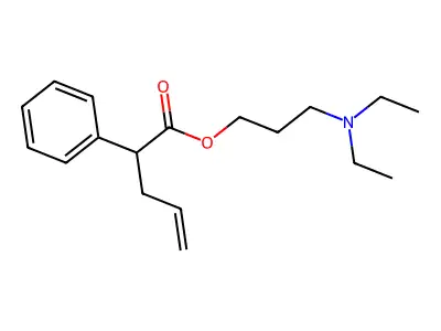 3-(Diethylamino)propyl 2-phenylpent-4-enoate structure