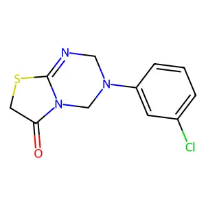 3-(3-chlorophenyl)-3,4-dihydro-2H-[1,3]thiazolo[3,2-a][1,3,5]triazin-6(7H)-one structure