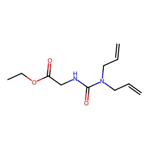 Ethyl 2-(3,3-diallylureido)acetate structure