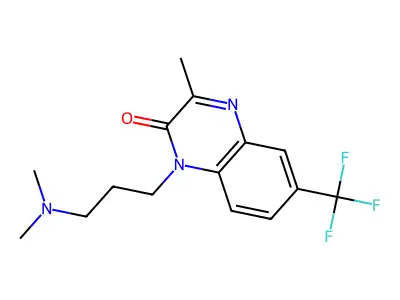 2(1H)-Quinoxalinone, 1-(3-(dimethylamino)propyl)-3-methyl-6-(trifluoromethyl)- structure