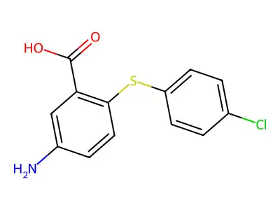 5-Amino-2-[(4-chlorophenyl)thio]benzoic acid structure