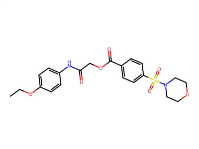 [2-(4-Ethoxyanilino)-2-oxoethyl] 4-morpholin-4-ylsulfonylbenzoate structure