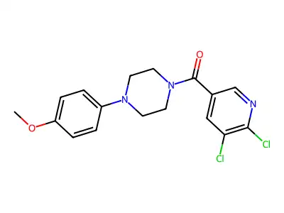 1-(5,6-Dichloropyridine-3-carbonyl)-4-(4-methoxyphenyl)piperazine structure