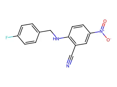2-[(4-Fluorobenzyl)amino]-5-nitrobenzonitrile structure