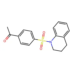1-[4-(3,4-dihydro-2H-quinolin-1-ylsulfonyl)phenyl]ethanone structure