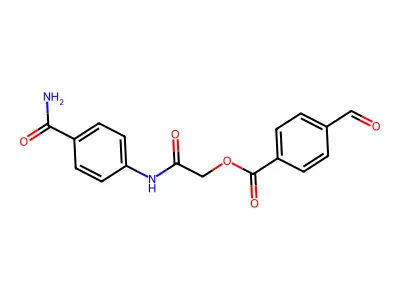 [2-(4-Carbamoylanilino)-2-oxoethyl] 4-formylbenzoate structure