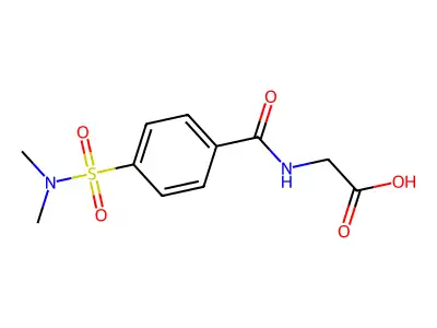 2-{[4-(Dimethylsulfamoyl)phenyl]formamido}acetic acid structure