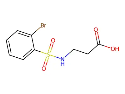 3-(2-Bromobenzenesulfonamido)propanoic acid structure
