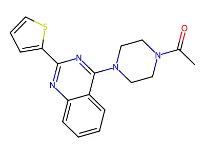 1-{4-[2-(Thiophen-2-yl)quinazolin-4-yl]piperazin-1-yl}ethan-1-one structure