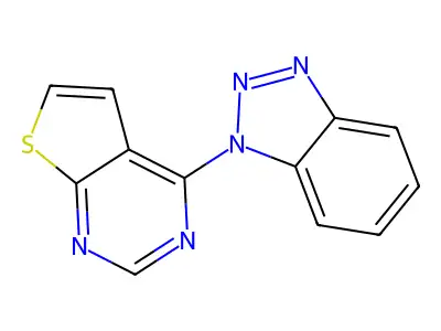 4-(Benzotriazol-1-yl)thieno[2,3-d]pyrimidine structure