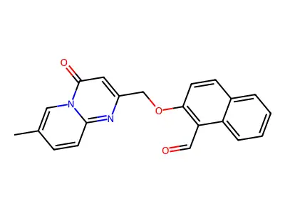 2-[(7-Methyl-4-oxopyrido[1,2-a]pyrimidin-2-yl)methoxy]naphthalene-1-carbaldehyde structure