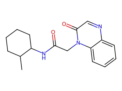 N-(2-methylcyclohexyl)-2-(2-oxoquinoxalin-1-yl)acetamide structure