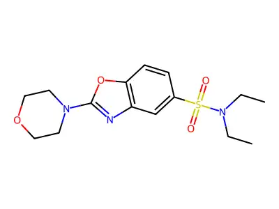 N,N-Diethyl-2-(4-morpholinyl)-5-benzoxazolesulfonamide structure