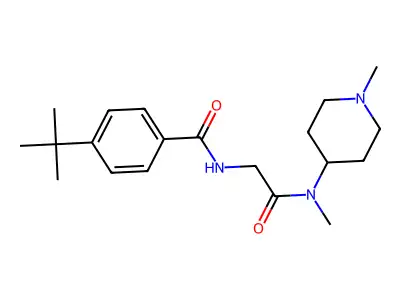 4-tert-butyl-N-[2-[methyl-(1-methylpiperidin-4-yl)amino]-2-oxoethyl]benzamide structure