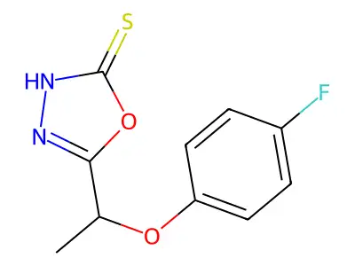 5-[1-(4-Fluorophenoxy)ethyl]-1,3,4-oxadiazole-2-thiol structure