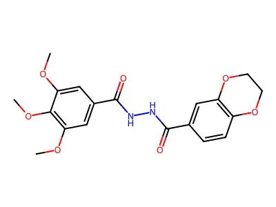 N'-(3,4,5-trimethoxybenzoyl)-2,3-dihydro-1,4-benzodioxine-6-carbohydrazide structure