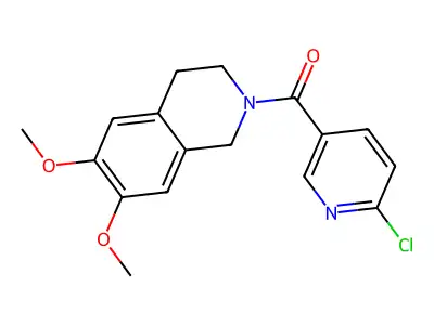 2-(6-Chloropyridine-3-carbonyl)-6,7-dimethoxy-1,2,3,4-tetrahydroisoquinoline structure