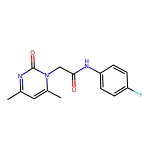 2-(4,6-dimethyl-2-oxopyrimidin-1-yl)-N-(4-fluorophenyl)acetamide structure