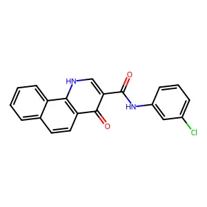 N-(3-chlorophenyl)-4-oxo-1,4-dihydrobenzo[h]quinoline-3-carboxamide structure