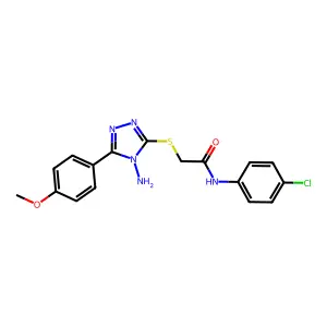 2-{[4-amino-5-(4-methoxyphenyl)-4H-1,2,4-triazol-3-yl]sulfanyl}-N-(4-chlorophenyl)acetamide structure
