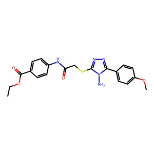 Ethyl 4-[[2-[[4-amino-5-(4-methoxyphenyl)-1,2,4-triazol-3-yl]sulfanyl]acetyl]amino]benzoate structure