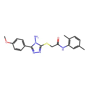 2-((4-amino-5-(4-methoxyphenyl)-4H-1,2,4-triazol-3-yl)thio)-N-(2,5-dimethylphenyl)acetamide structure