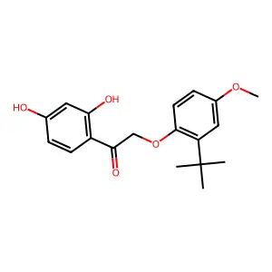 2-(2-Tert-butyl-4-methoxyphenoxy)-1-(2,4-dihydroxyphenyl)ethanone structure