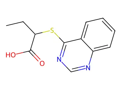 2-(Quinazolin-4-ylsulfanyl)butanoic acid structure