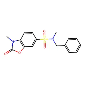 N-benzyl-N,3-dimethyl-2-oxo-2,3-dihydrobenzo[d]oxazole-6-sulfonamide structure