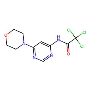 2,2,2-trichloro-N-(6-morpholin-4-ylpyrimidin-4-yl)acetamide structure