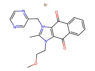 amino{7-[2-(4-{[1-(1-aminoethyl)-1H-pyrrol-3-yl]oxy}phenyl)-2-carboxyethyl]naphthalen-2-yl}methaniminium structure