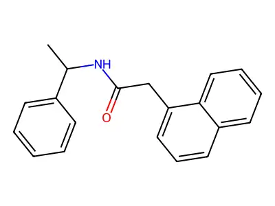 2-(1-naphthyl)-N-(1-phenylethyl)acetamide structure