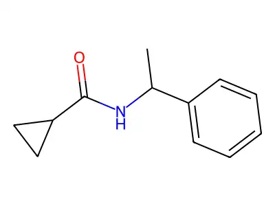 N-(1-phenylethyl)cyclopropanecarboxamide structure