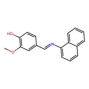 Phenol, 2-methoxy-4-[(1-naphthalenylimino)methyl]- structure