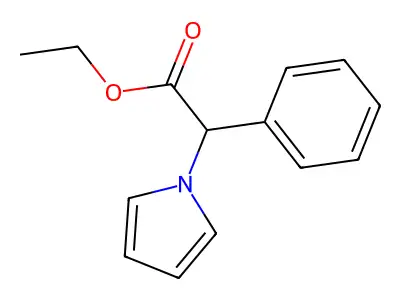Ethyl 2-phenyl-2-(1H-pyrrol-1-YL)acetate structure