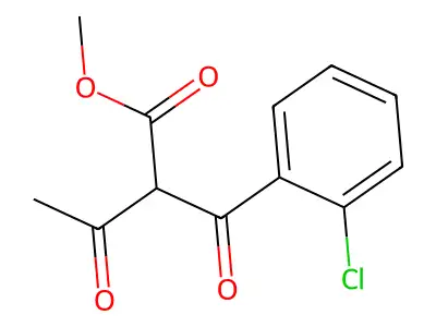 Methyl 2-(2-chlorobenzoyl)-3-oxobutanoate structure