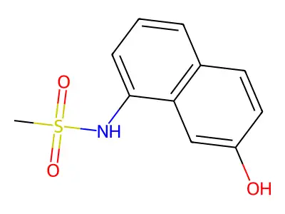 N-(7-hydroxynaphthalen-1-yl)methanesulfonamide structure
