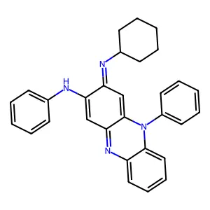 2-Phenazinamine, 3-(cyclohexylimino)-3,5-dihydro-N,5-diphenyl- structure
